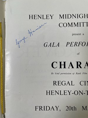 Lot 338 - THE BEATLES INTEREST - GEORGE HARRISON SIGNED PROGRAMME.