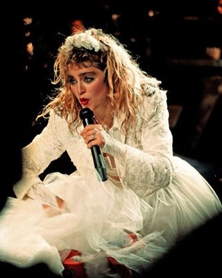 Lot 418 - MADONNA - WHITE WEDDING DRESS WORN ON THE 'LIKE A VIRGIN' TOUR.