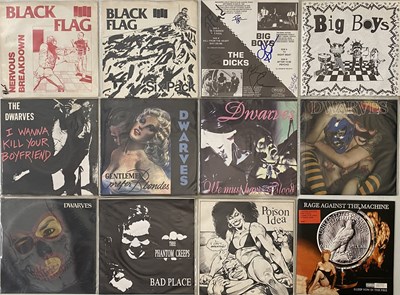 Lot 162 - 80'S 90'S USA HARDCORE / PUNK SINGLES PACK - BLACK FLAG / SIGNED BIG BOYS / THE DWARVES