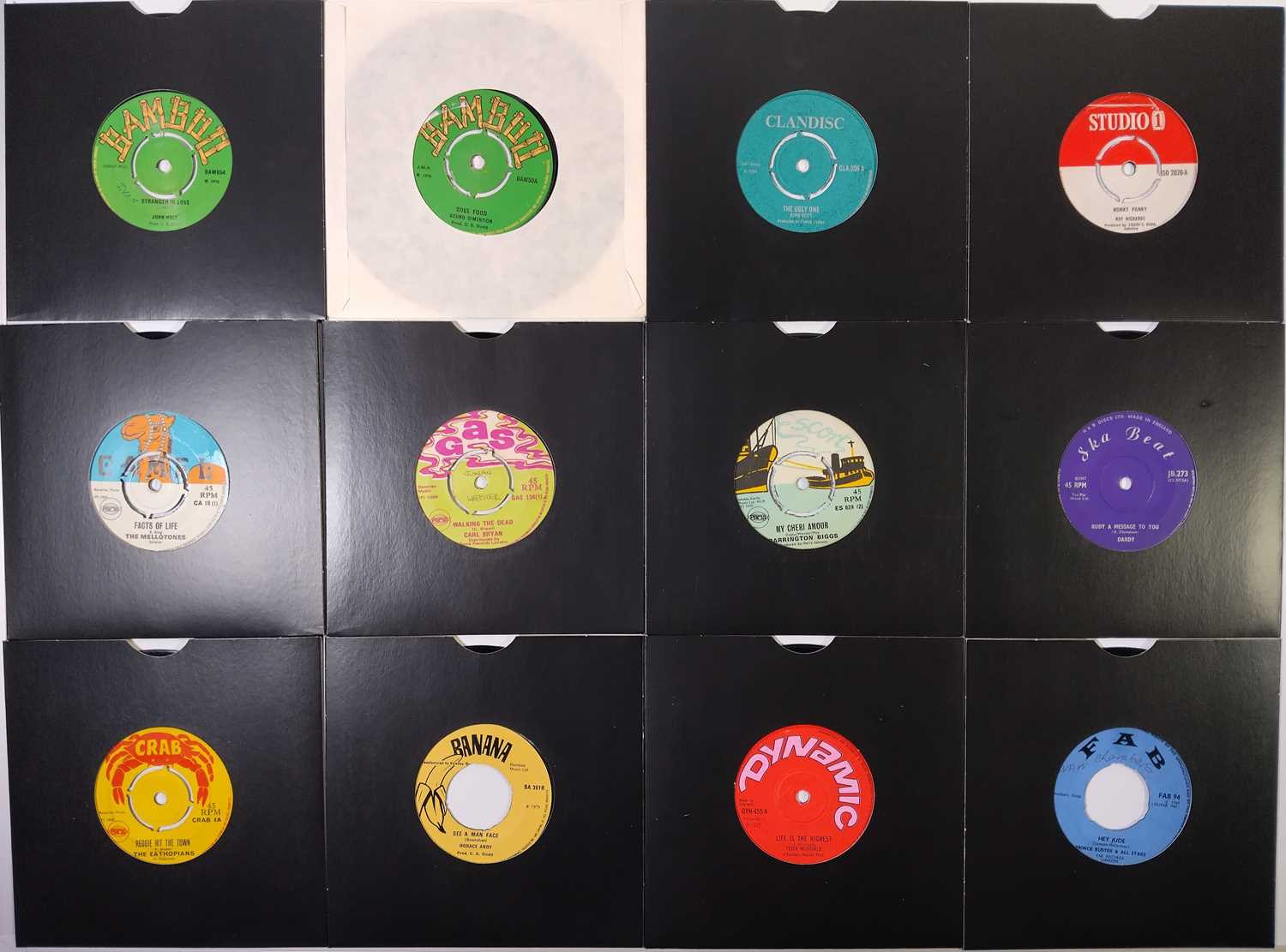 Lot 95 - RARE UK LABEL REGGAE SKA ROCKSTEADY 7" SINGLES - BAMBOO / CLANDISC / STUDIO ONE