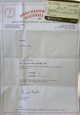Lot 173 - MANCHESTER UNITED MEMORABILIA - EXECUTIVE TICKETS AND EPHEMERA ETC.