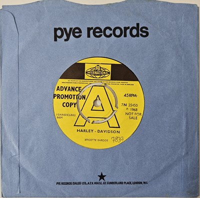 Lot 126 - BRIGETTE (SIC. BRIGITTE) BARDOT - HARLEY - DAVIDSON 7" (ORIGINAL UK PROMO - PYE INTERNATIONAL 7N 25450)