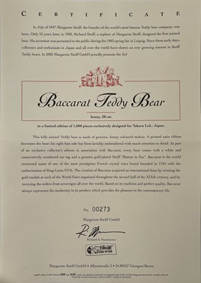 Lot 23 - BACCARAT TEDDY BEAR - 675706