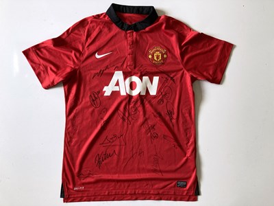 Lot 182 - MANCHESTER UNITED MEMORABILIA - SIGNED 2013/```14.