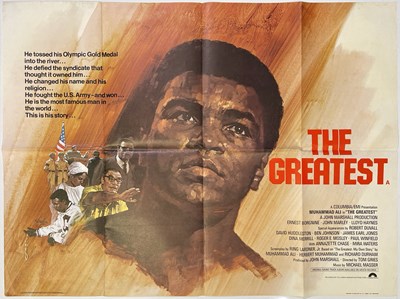 Lot 47 - THE GREATEST (1977) - MUHAMMAD ALI - ORIGINAL QUAD POSTER.