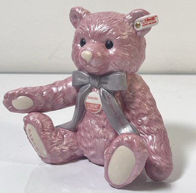 Lot 46 - MINI SAKURA TEDDY BEAR WITH CERAMIC BEAR - 676550