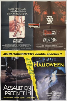 Lot 55 - JOHN CARPENTER - ASSAULT ON PRECINCT 13 (1976) / HALLOWEEN (1978) DOUBLE BILL QUAD POSTER.