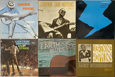 Lot 103 - LIGHTNIN HOPKINS LP PACK - BLUESVILLE / ARHOOLIE / TRADITION ETC