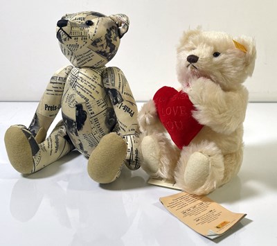 Lot 95 - STEIFF JOB LOT - FUJI TELEVISION I LOVE YOU BEAR AND CATALOGUE TEDDY BEAR