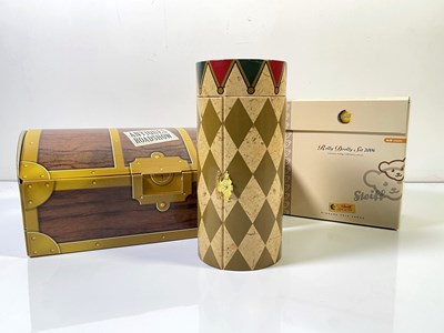 Lot 128 - STEIFF COLLECTION - ROLLY DROLLY CLUB SET, DOLLY CIRCUS TRAPEZE BEAR, AND ANTIQUES ROADSHOW BEAR