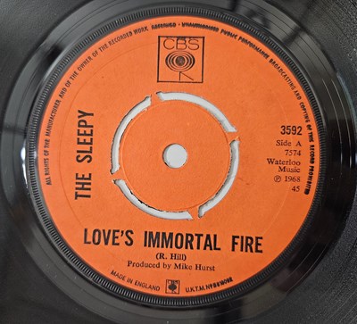 Lot 43 - THE SLEEPY - LOVE'S IMMORTAL FIRE 7" (ORIGINAL UK STOCK COPY - CBS 3592)