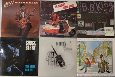 Lot 173 - LEGENDS OF ELECTRIC BLUES - LP PACK OF BO DIDDLEY / CHUCK BERRY WITH SIGNED B.B. KING!