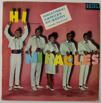 Lot 182 - THE MIRACLES - 'HI WE'RE THE MIRACLES' LP - UK 1963 ORIOLE 1ST PRESS - RARE SOUL R&B