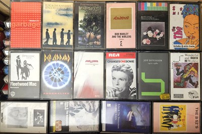 Lot 706 - BOX OF 75 CASSETTE TAPES - NEW WAVE, ROCK, INDIE, PUNK, REGGAE - THE FALL, NEW ORDER, BOWIE, THE THE