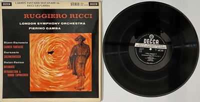 Lot 301 - RUGGIERO RICCI, LONDON SYMPHONY ORCH, GAMBA - CARMEN FANTAISIE - UK 1960 STEREO