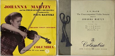 Lot 304 - RARE CLASSICAL - JOHANNA MARTZY LP PACK - 50'S UK BLUE LABEL COLUMBIA
