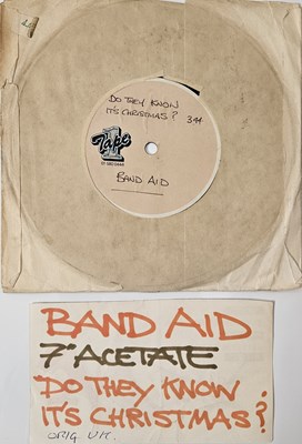 Lot 298 - BAND AID - DO THEY KNOW IT'S CHRISTMAS? 7" (ORIGINAL UK ACETATE)