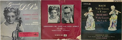 Lot 308 - GIOCONDA DE VITO RARITIES - UK HMV CLASSICAL LPS - BACH, MOZART, BRAHMS