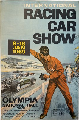 Lot 40 - MOTORSPORT - 1969 INTERNATIONAL RACING CAR SHOW POSTER.