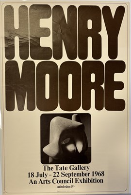 Lot 41 - HENRY MOORE - ORIGINAL 1968 TATE EXHIBITION POSTER.