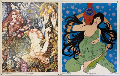Lot 42 - VINTAGE 1960S HOROSCOPE POSTERS - FUNKY FEATURES.