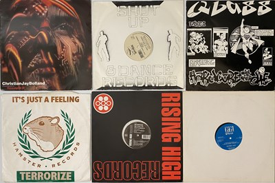 Lot 673 - LARGE 100+ COLLECTION - HARDCORE - TECHNO - RAVE - HOUSE 12" - SUB BASE, RISING HIGH ETC