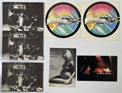 Lot 50 - ASSORTED MUSIC MEMORABILIA TO INC ROLLING STONES EXILE POSTCARD MULTIPLES / PINK FLOYD STICKERS.
