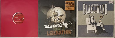 Lot 702 - BANKSY SLEEVES - HIP-HOP & TRIP-HOP LPS & 12" PACK - BLAK TWANG, TALIB KELI, MADLIB