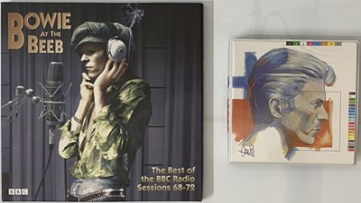 Lot 715 - RARE DAVID BOWIE 'AT THE BEEB' BOXSET & 7" FASHIONS PICTURE DISC SET IN CARDBOARD WRAP