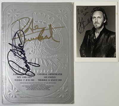 Lot 199 - THE WHO - SIGNED 1989 CONCERT PROGRAMME, ENTWISTLE SIGNED PHOTO.