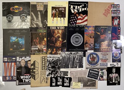 Lot 80 - THE WHO - PROGRAMMES AND MEMORABILIA COLLECTION