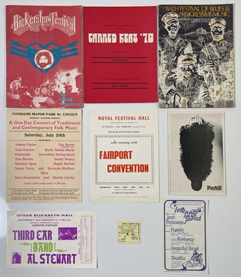Lot 82 - RARE CONCERT PROGRAMMES AND HANDBILLS INC BATH 1970 / HOLLYWOOD MUSIC FESTIVAL (GRATEFUL DEAD).