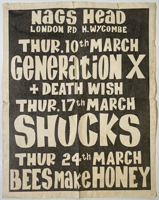Lot 473 - PUNK INTEREST - ORIGINAL GENERATION X CONCERT POSTER.