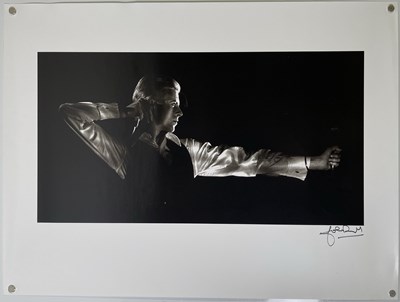 Lot 552 - DAVID BOWIE - JOHN ROWLANDS SIGNED ARCHER PRINT.