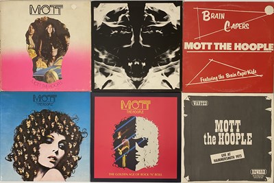Lot 796 - MOTT THE HOOPLE & IAN HUNTER LP PACK - BRAIN CAPERS, SOLO MATERIAL ETC