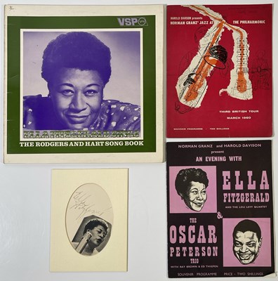 Lot 210 - ELLA FITZGERALD - SIGNED ITEMS.