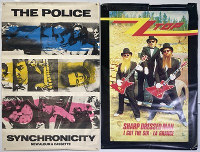 Lot 132 - BILLBOARD POSTER COLLECTION - THE POLICE / ZZ TOP / BRUCE SPRINGSTEEN.