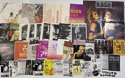 Lot 56 - MUSIC MEMORABILIA - POSTERS, BADGES, COMICS, HANDBILLS - VAN HALEN / BLONDIE / PEARL JAM AND MORE.