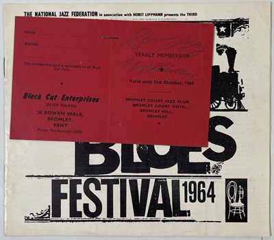 Lot 222 - BLUES - SONNY BOY WILLIAMSON SIGNED MEMBERSHIP CARD.