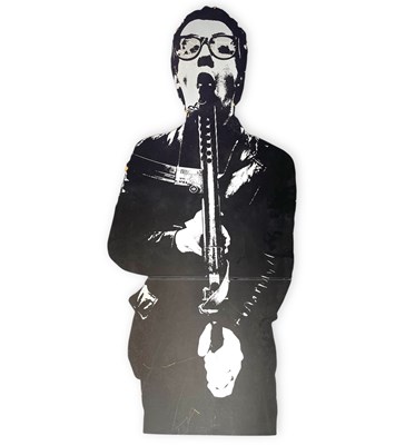 Lot 481 - ELVIS COSTELLO - ORIGINAL BARNEY BUBBLES DESIGNED CARD SHOP DISPLAY.