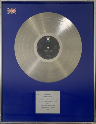 Lot 393 - STEELY DAN - ORIGINAL BPI SILVER DISC AWARD FOR 'COUNTDOWN TO ECSTASY'.