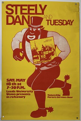 Lot 394 - STEELY DAN - ORIGINAL LEEDS CONCERT POSTER, 1974.