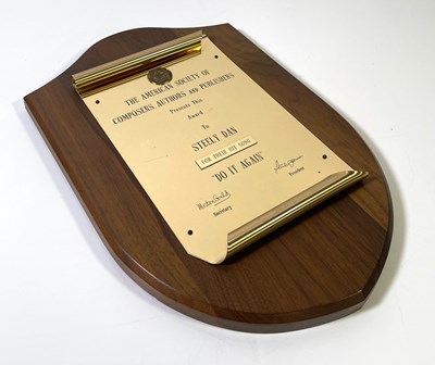 Lot 344 - STEELY DAN - ORIGINAL ASCAP AWARD FOR 'DO IT AGAIN'.