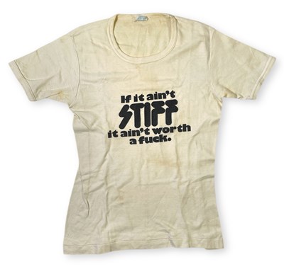 Lot 482 - PUNK - STIFF RECORDS - ORIGINAL T-SHIRT.
