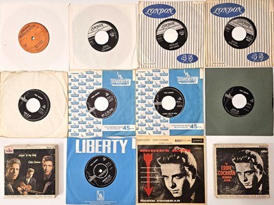 Lot 837 - EDDIE COCHRAN - 50'S-60'S UK ISSUE 7" SINGLES WITH DEMOS AND TWIN TRACK TAPES