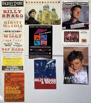 Lot 143 - BILLY BRAGG - LARGE POSTER ARCHIVE INC SIGNED EXAMPLE WITH KIRSTY MACCOLL.