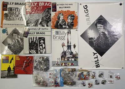 Lot 59 - BILLY BRAGG MEMORABILIA INC SEALED VINTAGE T-SHIRTS.
