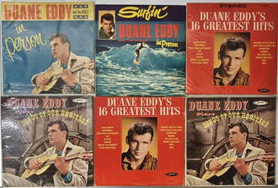 Lot 843 - DUANE EDDY LPS PACK - USA ORIGINALS, VARIANTS AND DUPLICATES ON JAMIE RECORDS