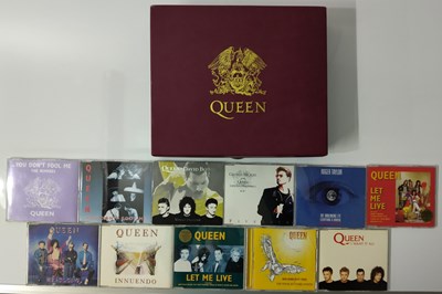 Lot 43 - QUEEN CD BOX SET AND CD SINGLES