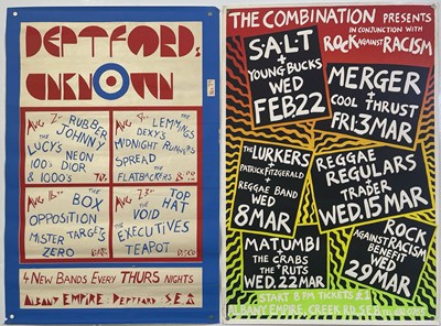 Lot 164 - THE DEPTFORD ALBANY POSTER COLLECTION - LISTINGS POSTERS INC DEXY'S / LURKERS.